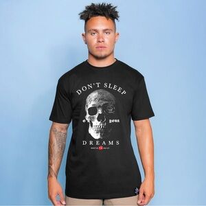Don't Sleep Dreams Skull Graphic T-Shirt - Black